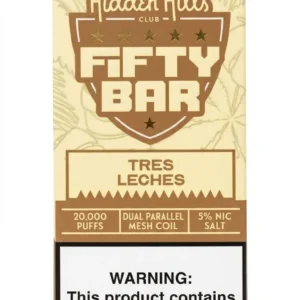 Tres Leches Hidden Hills X Fifty Bar 20k Puffs Vape